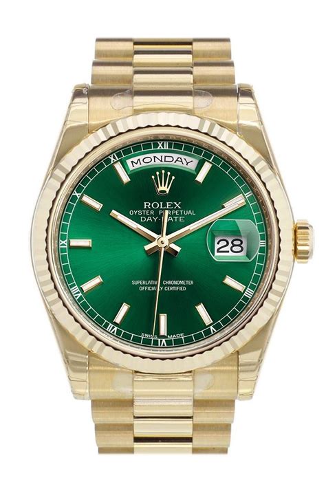 rolex day date green dial price|rolex day date 36 price.